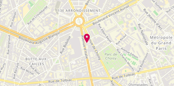 Plan de Matmut, 15 avenue d'Italie, 75013 Paris
