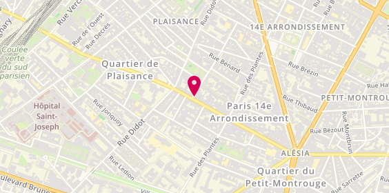 Plan de Caisse d'Epargne Paris Alesia, 130 Rue d'Alésia, 75014 Paris