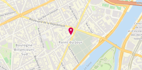 Plan de AXA Assurance François BRUNNER, 64 Rue du Point du Jour, 92100 Boulogne-Billancourt
