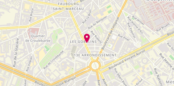 Plan de MAAF Assurances PARIS ITALIE 13e, 71 avenue des Gobelins, 75013 Paris