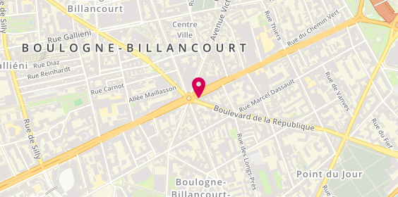 Plan de AXA, 103 avenue Edouard Vaillant, 92100 Boulogne-Billancourt