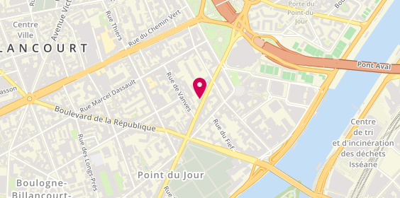 Plan de AXA Assurance Laurent MOLARD, 83 avenue Pierre Grenier, 92100 Boulogne-Billancourt