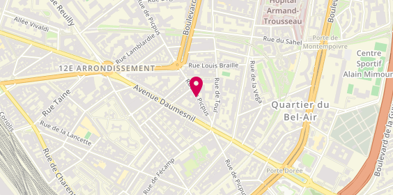 Plan de MCF - Mutuelle Centrale des Finances, 110 Rue de Picpus, 75012 Paris