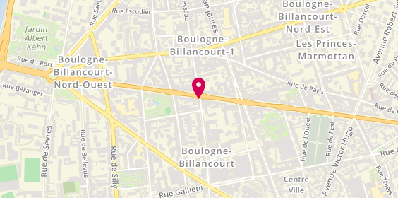Plan de MAIF, 99 Route de la Reine, 92100 Boulogne-Billancourt