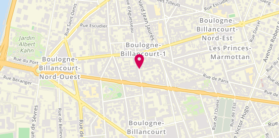 Plan de GALLAND Nathalie, 73 Aguesseau, 92100 Boulogne-Billancourt