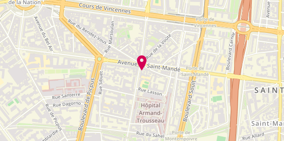 Plan de Caisse d'Epargne Paris Picpus, 86 avenue de Saint-Mandé, 75012 Paris