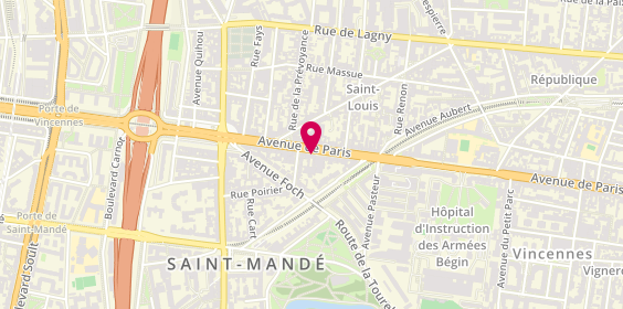 Plan de MMA, 105 avenue de Paris, 94160 Saint-Mandé