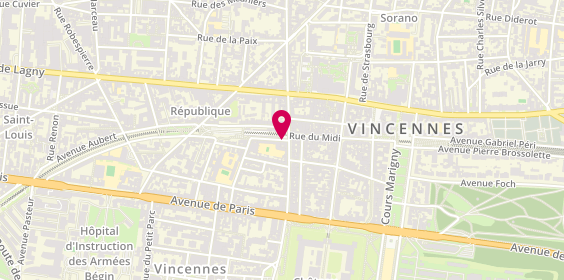 Plan de MAAF Assurances VINCENNES, 1 avenue Lamartine, 94300 Vincennes