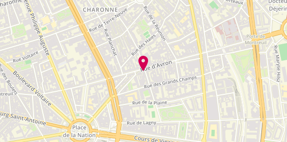 Plan de Caisse d'Epargne Paris Avron, 30 Rue d'Avron, 75020 Paris