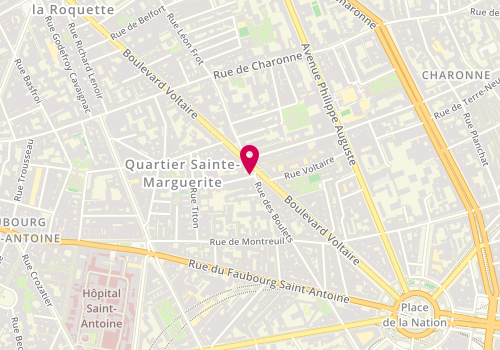 Plan de AXA, 228 Boulevard Voltaire, 75011 Paris