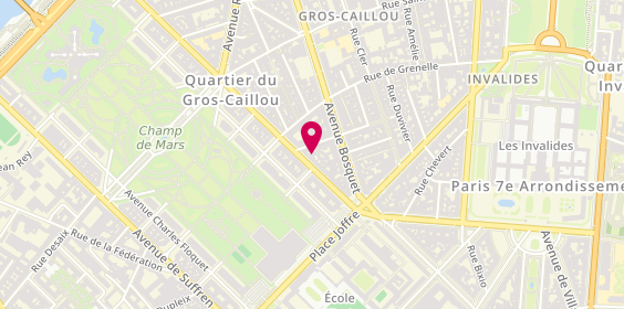 Plan de AXA Assurance et Banque Bercier, Mouillon & Associes, 97 avenue de la Bourdonnais, 75007 Paris