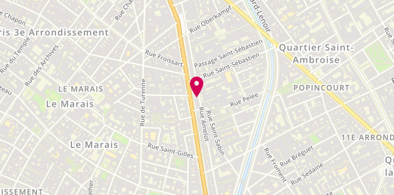 Plan de AXA Assurance et Banque Corso - Mesanguy, 94 Boulevard Beaumarchais, 75011 Paris