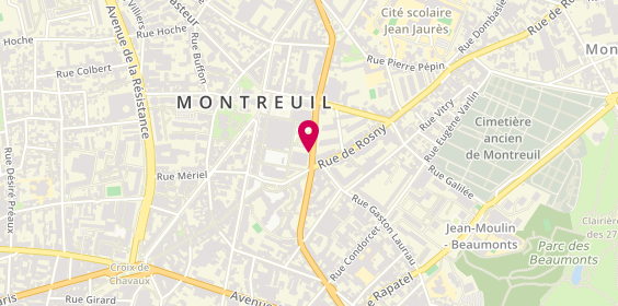 Plan de Mnfct, 3 Rue Franklin, 93108 Montreuil