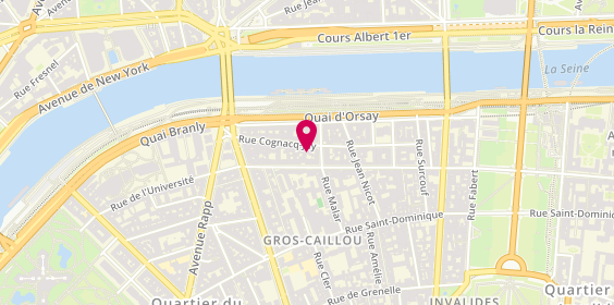 Plan de AXA Assurance Christophe CHATEAU, 3 Rue Cognacq Jay, 75007 Paris