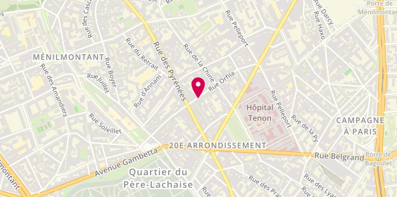Plan de AXA Assurance Eric WACHSBERGER, 64 Rue Orfila, 75020 Paris