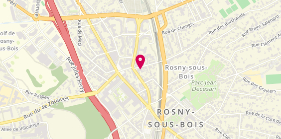 Plan de La Médicale Rosny-Sous-Bois, 4 Bis Rue des Berthauds, 93110 Rosny-sous-Bois