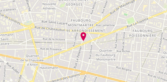 Plan de AXA Assurance et Banque Cédric BURLOTTO, 43 Rue la Fayette, 75009 Paris