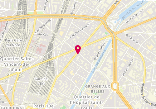 Plan de Caisse d'Epargne Paris Faubourg Saint-Martin, 230 Bis Rue du Faubourg Saint-Martin, 75010 Paris