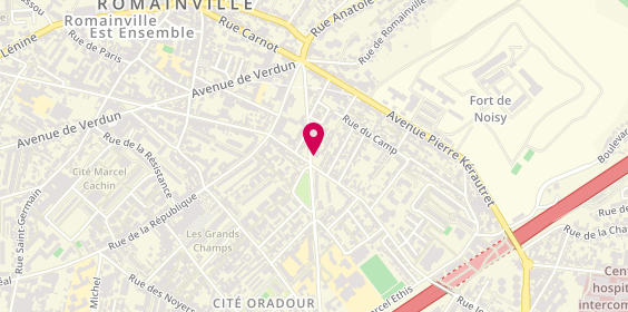Plan de Allianz Assurance ROMAINVILLE - Xavier GUISNET, 45 Boulevard Henri Barbusse, 93230 Romainville