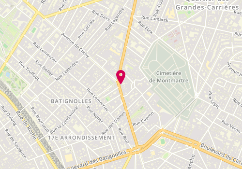 Plan de Caisse d'Epargne Paris la Fourche, 2 avenue de Saint-Ouen, 75018 Paris