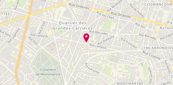 Plan de A.M.A Assurances, 106 Rue Lamarck, 75018 Paris