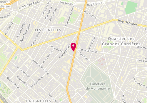 Plan de Caisse d'Epargne Paris Guy Moquet, 51 avenue de Saint-Ouen, 75017 Paris