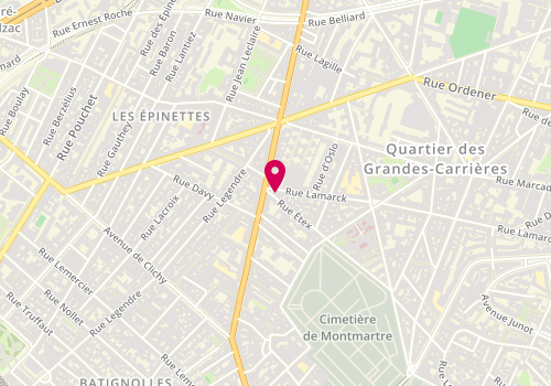 Plan de MACIF, 153 Rue Lamarck, 75018 Paris