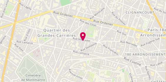 Plan de Matmut, 161 Rue Marcadet, 75018 Paris