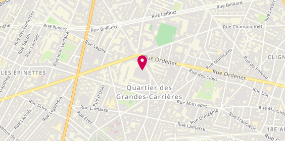 Plan de AXA Assurance OLIVIER DAVID, 21 Rue Vauvenargues, 75018 Paris