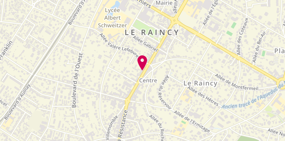 Plan de Caisse d'Epargne le Raincy, 103 avenue de la Résistance, 93340 Le Raincy