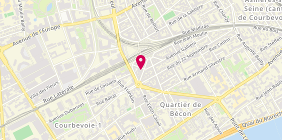 Plan de Caisse d'Epargne, 7 avenue de la Liberté, 92400 Courbevoie