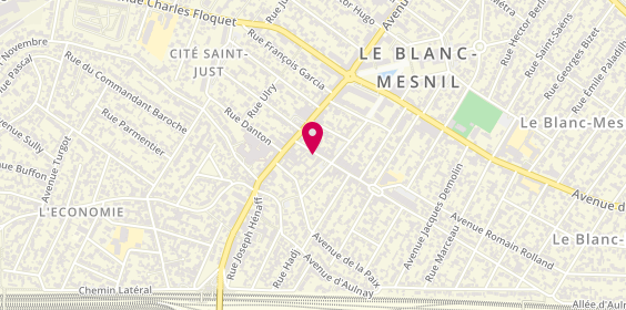 Plan de AXA Assurance et Banque Desandere Pipard, 10 avenue Pierre et Marie Curie, 93150 Le Blanc-Mesnil
