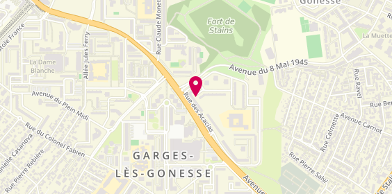 Plan de AXA Assurance Aicha RHARBAOUI, 5 Rue des Acacias, 95140 Garges-lès-Gonesse
