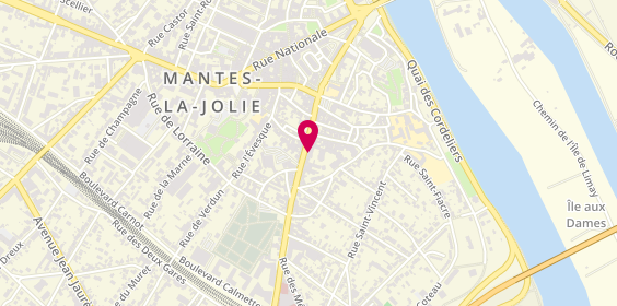 Plan de AXA Assurance et Banque BERGER Emeline, 39-41 Rue Prte Aux Saints, 78200 Mantes-la-Jolie