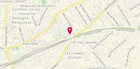 Plan de AXA Assurance Thierry QUENEDEY, 1 Rue Charles Bourseul, 78700 Conflans-Sainte-Honorine