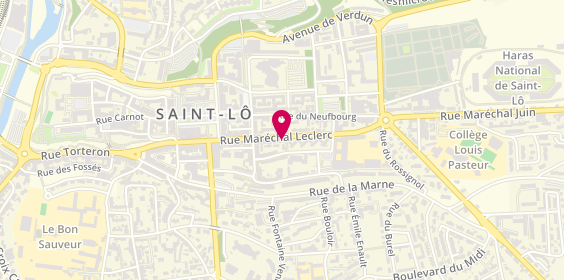 Plan de AESIO mutuelle, 72 Rue Maréchal Leclerc, 50000 Saint-Lô