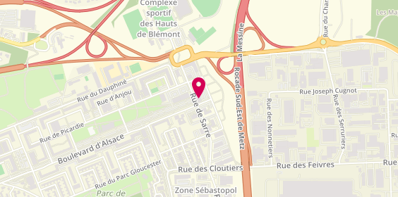 Plan de AXA Assurance Christophe LECORVAISIER, 11 Rue de Sarre, 57070 Metz