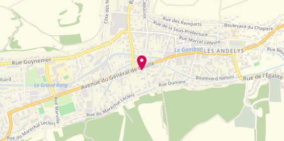 Plan de Caisse d'Epargne Les Andelys, 15 avenue de la République, 27700 Les Andelys