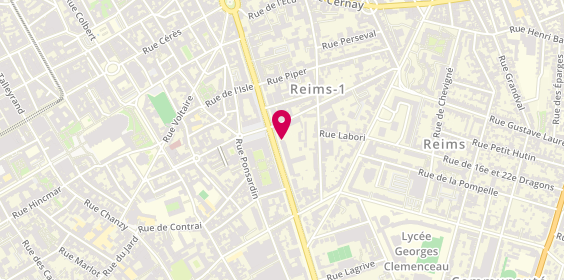 Plan de Abeille Assurances - Reims Champagne, 21 Bis Boulevard de la Paix, 51100 Reims