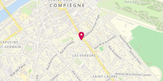 Plan de AXA Assurance et Banque de la Haye - Lacombe d'Aroz, 2 Rue Saint-Lazare, 60200 Compiègne