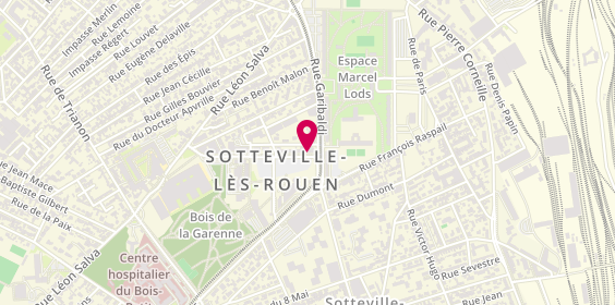 Plan de Allianz Assurance ROUEN SUD - Patrick AUVRAY, 4 place de l'Hôtel de Ville, 76300 Sotteville-lès-Rouen