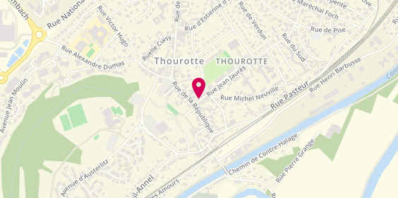Plan de Agence Thourotte, 1 Rue Jean Jaurès, 60150 Thourotte