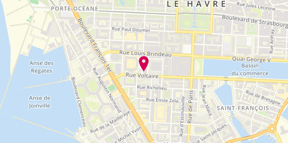 Plan de Lanse-le Chevalier Dorothée, 6 Rue Dicquemare, 76600 Le Havre