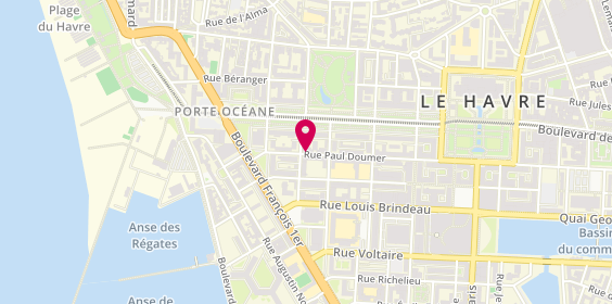 Plan de MAAF Assurances LE HAVRE, 17 Rue Paul Doumer, 76600 Le Havre