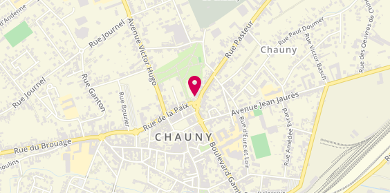 Plan de AESIO mutuelle, 1 Bis Rue Pasteur, 02300 Chauny
