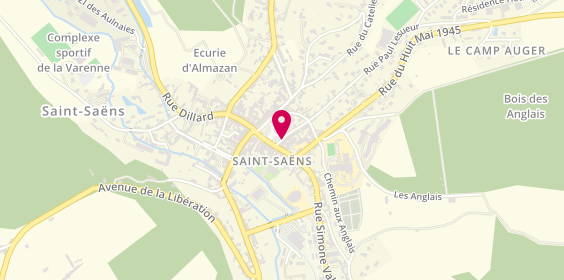 Plan de Aréas Assurances, 18 place Maintenon, 76680 Saint-Saëns