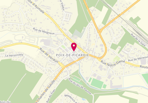 Plan de VIASANTÉ Mutuelle Poix-de-Picardie, 6 place du 11 Novembre, 80290 Poix-de-Picardie