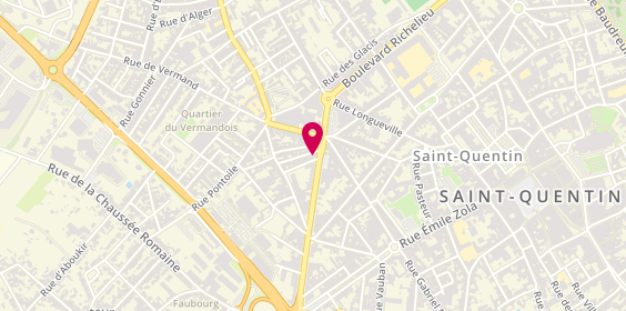 Plan de AXA Assurance et Banque Christian PETIT, 22 Bis Boulevard Henri Martin, 02100 Saint-Quentin
