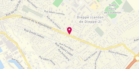 Plan de Écouter Voir Optique Mutualiste, 117 avenue de la République, 76370 Dieppe