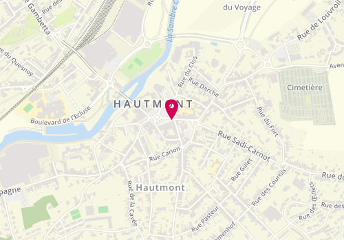 Plan de Allianz Assurance HAUTMONT - BADARD MATHIEU, 32 place du Général de Gaulle, 59330 Hautmont